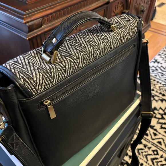 Jo Totes camera bag purse messenger style bag. Herringbone canvas - Picture 8 of 9